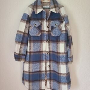 **SOLD** Calvin Klein Long Blue Shacket